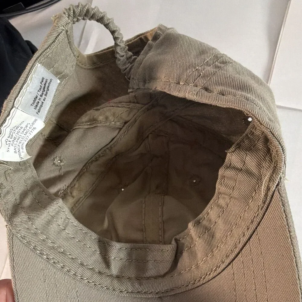 Bass Pro Shops Toddler Beige Adjustable Baseball Cap Embroidered Logo